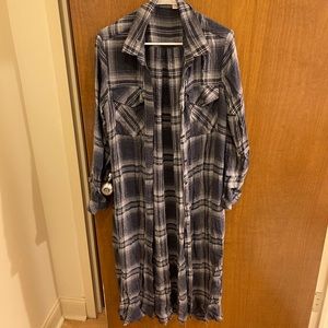 Long flannel tunic - size M